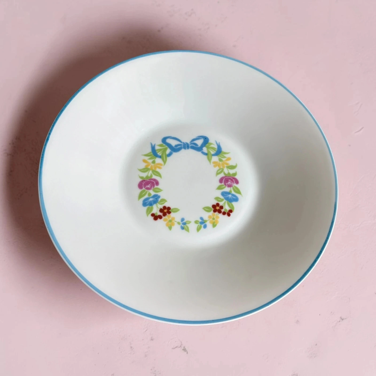 Lote de 2 belos pratos fundos vintage - Porcelana - Decoração floral – photo 3